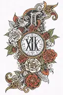 June 17, 2006 in roman numerals VIII・VII・MMXIII tattoo design idea