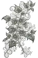 ivy vines but mystical design fit around knee tattoo tattoo design idea