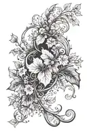 ivy vines but mystical design fit around knee tattoo tattoo design idea