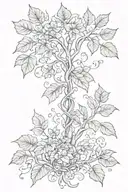 ivy vines but mystical design fit around knee tattoo tattoo design idea