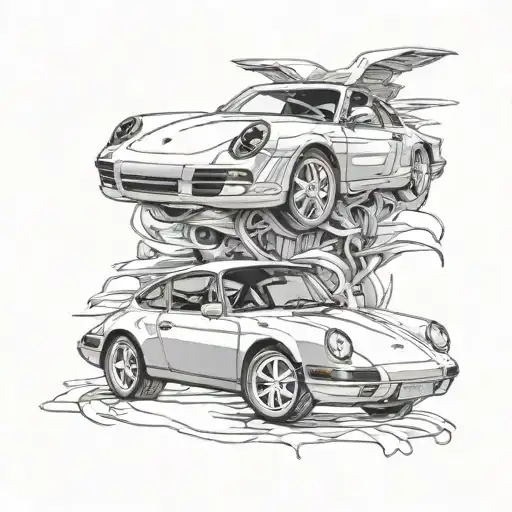 Porsche 911 tattoo design idea