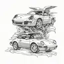 Porsche 911 tattoo design idea