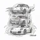 Porsche 911 tattoo design idea