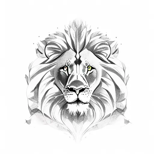 Lion, lamb and a dove tattoo design idea