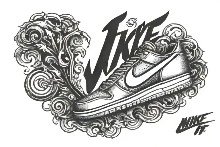 Nike swoosh "just suck it" tattoo design idea