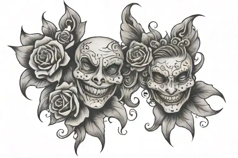 smile now cry later tattoo design idea
