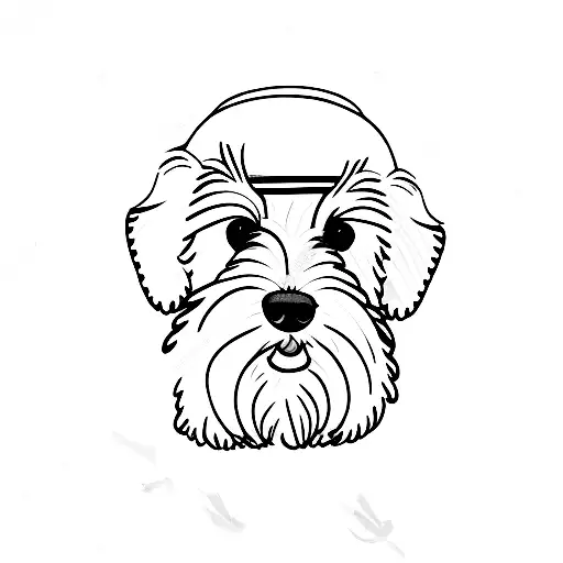 miniature schnauzer tattoo design idea