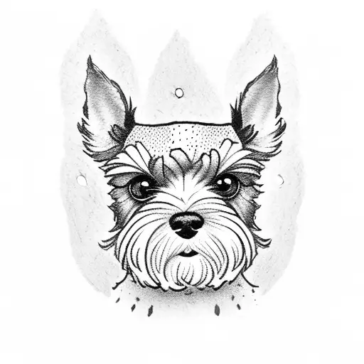 miniature schnauzer tattoo design idea
