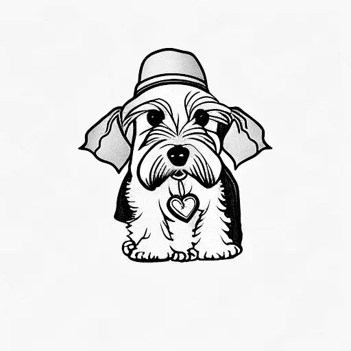 miniature schnauzer tattoo design idea