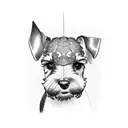 miniature schnauzer tattoo design idea