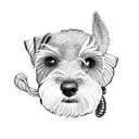 miniature schnauzer tattoo design idea
