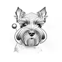 miniature schnauzer tattoo design idea
