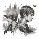 A collage of different scenes from the Life is Strange video game tattoo design idea