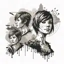 A collage of different scenes from the Life is Strange video game tattoo design idea