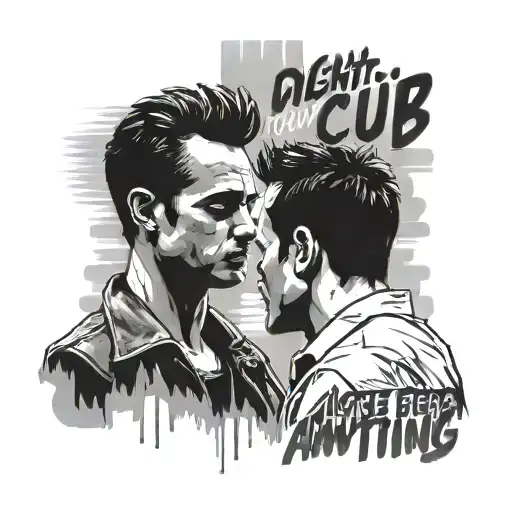  ending scene of fight club and the quote underneath saying only after we've lost everything we're free to do anything tattoo design idea