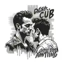  ending scene of fight club and the quote underneath saying only after we've lost everything we're free to do anything tattoo design idea