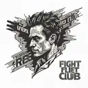  ending scene of fight club and the quote underneath saying only after we've lost everything we're free to do anything tattoo design idea