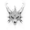 34 loop unalome tattoo design idea