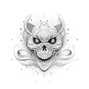 34 loop unalome tattoo design idea