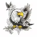 Eagle and Magpie tattoo design idea