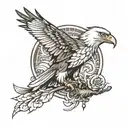 Eagle and Magpie tattoo design idea