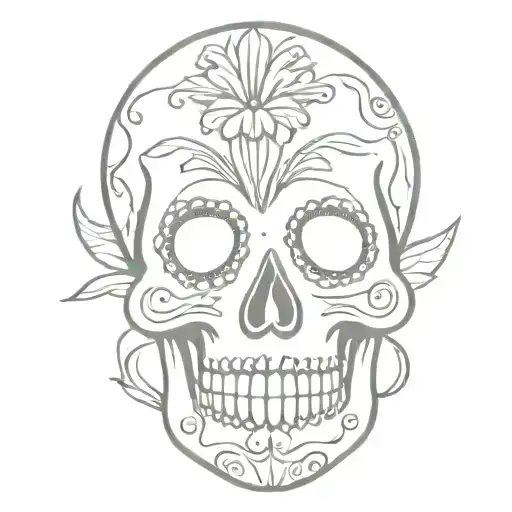 mexican skull tattoo design idea