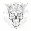 mexican skull tattoo design idea