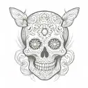 mexican skull tattoo design idea