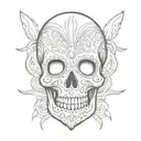 mexican skull tattoo design idea