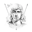 alexander the great with powerful words tattoo design idea