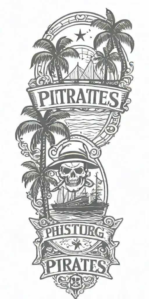 Pittsburgh Pirates emblem, Pittsburgh Bridge, Pittsburgh Skyline, USA Wrestling emblem, Palm Trees tattoo design idea