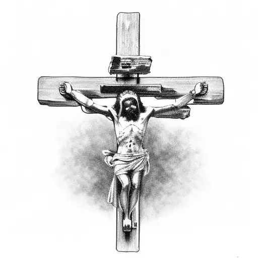 jesus, crucifixion, face,  agamograph tattoo design idea
