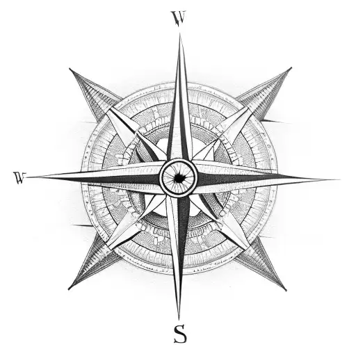 compass, travel, fly, aviator,  tattoo design idea