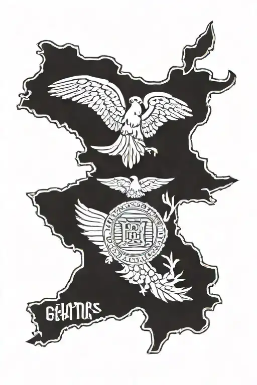 Illinois Mississippi Ohio state logo tattoo design idea