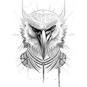 Raven and norse runs for head tatto tattoo design idea