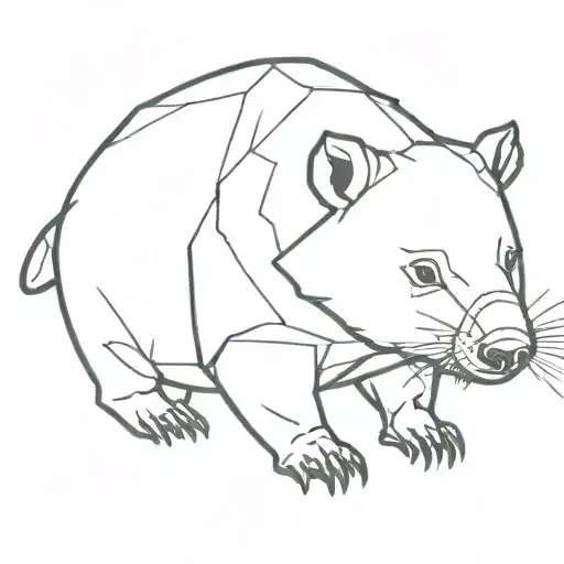 weaponized wombat tattoo design idea