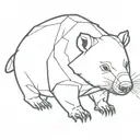 weaponized wombat tattoo design idea