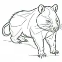 weaponized wombat tattoo design idea
