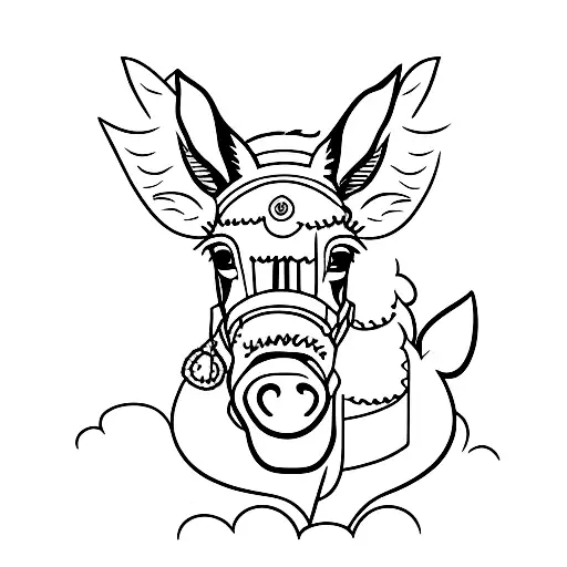 drunk donkey with Stella bier tattoo design idea