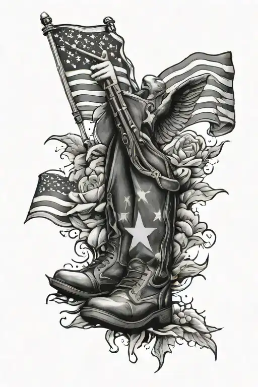 us army memorial loss leg tattoo tattoo design idea