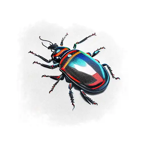 beetle old school traditional less shading more strong lines tattoo design idea