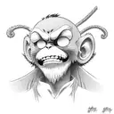 monkey d luffy tattoo design idea