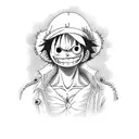 monkey d luffy tattoo design idea