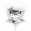 monkey d luffy tattoo design idea