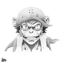 monkey d luffy tattoo design idea