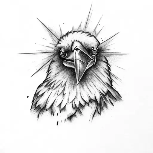 A raven on the triceps tattoo design idea