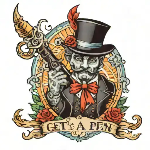00:24 "get me a pen" tattoo design idea