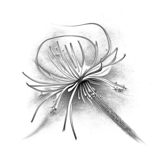 red spider lily tattoo design idea