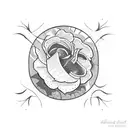 horizontal plants tattoo design idea