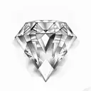 Diamond tattoo design idea